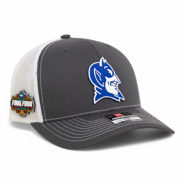 Duke Blue Devils 2025 Final Four 3D Snapback Trucker Hat- Charcoal/ White