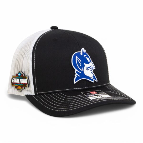 Duke Blue Devils 2025 Final Four 3D Snapback Trucker Hat- Black/ White