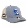 Duke Blue Devils 2025 Final Four 3D Snapback Trucker Hat- Heather Grey/ Light Grey