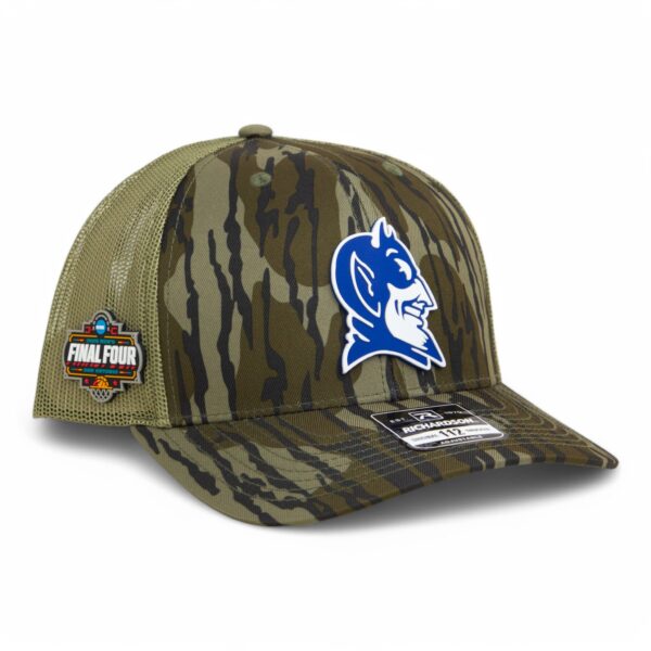Duke Blue Devils 2025 Final Four 3D Snapback Trucker Hat- Mossy Oak Bottomland/ Loden