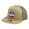 Florida Gators 2025 Basketball National Champions 3D Snapback Seven-Panel Flat Bill Trucker Hat- Pale Khaki/ Loden Green