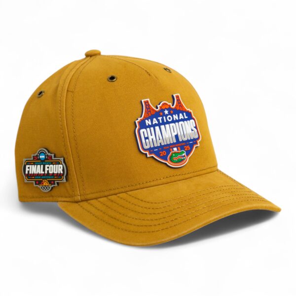 Florida Gators 2025 Final Four National Champions 3D Snapback Canvas Hat- Wheat