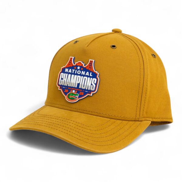 Florida Gators 2025 Basketball National Champions 3D Snapback Canvas Hat- Wheat