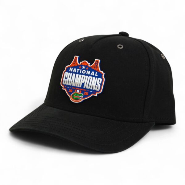 Florida Gators 2025 Basketball National Champions 3D Snapback Canvas Hat- Black