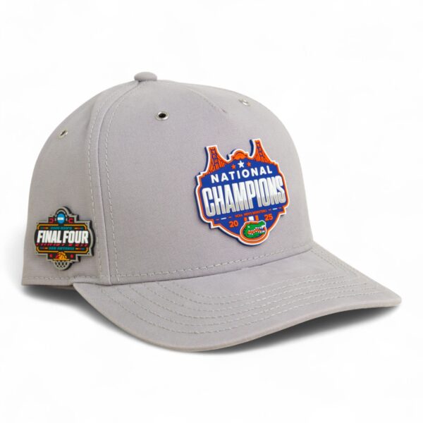 Florida Gators 2025 Final Four National Champions 3D Snapback Canvas Hat- Grey