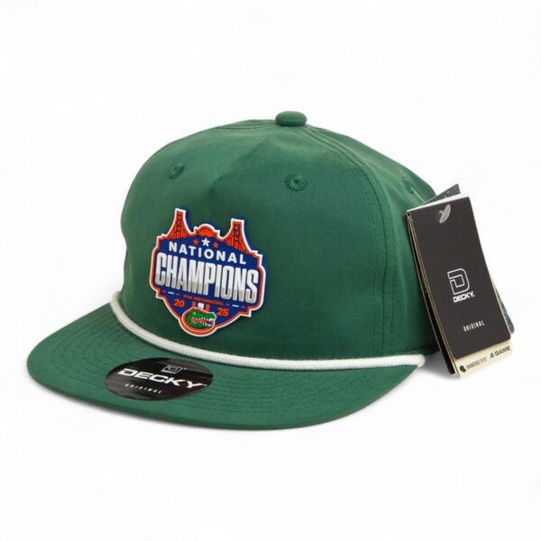 Florida Gators 2025 Basketball National Champions 3D Classic Rope Hat- Forest/ White