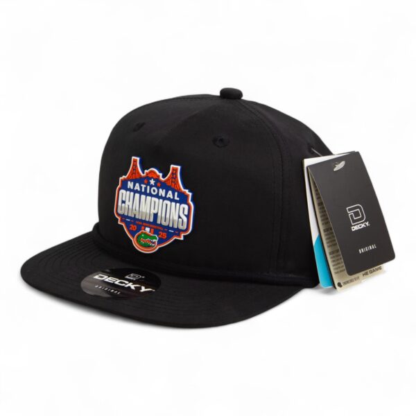 Florida Gators 2025 Basketball National Champions 3D Classic Rope Hat- Black