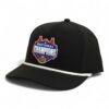 Florida Gators 2025 Basketball National Champions 3D Five Panel Classic Rope Hat- Black/ White