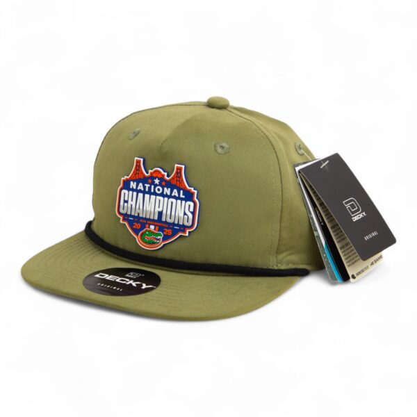 Florida Gators 2025 Basketball National Champions 3D Classic Rope Hat- Loden/ Black