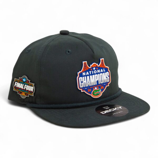 Florida Gators 2025 Final Four National Champions 3D Classic Rope Hat- Charcoal