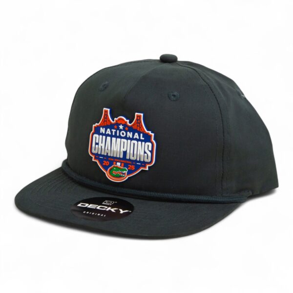 Florida Gators 2025 Basketball National Champions 3D Classic Rope Hat- Charcoal