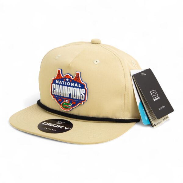 Florida Gators 2025 Basketball National Champions 3D Classic Rope Hat- Birch/ Black