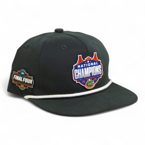 Florida Gators 2025 Final Four National Champions 3D Classic Rope Hat- Charcoal/ White