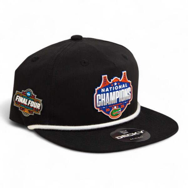 Florida Gators 2025 Final Four National Champions 3D Classic Rope Hat- Black/ White