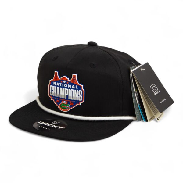 Florida Gators 2025 Basketball National Champions 3D Classic Rope Hat- Black/ White