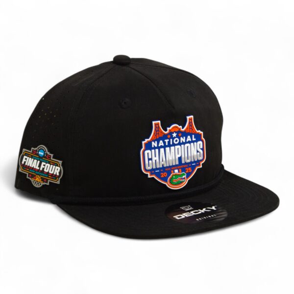 Florida Gators 2025 Final Four National Champions 3D Perforated Rope Hat- Black