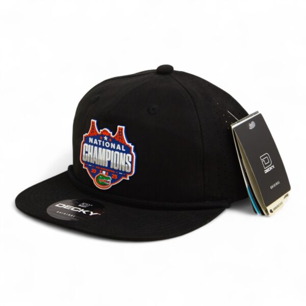 Florida Gators 2025 Basketball National Champions 3D Perforated Rope Hat- Black