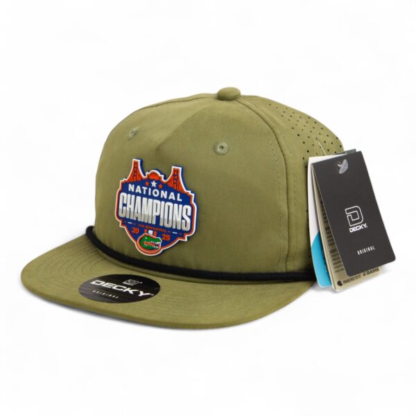Florida Gators 2025 Basketball National Champions 3D Perforated Rope Hat- Loden/ Black