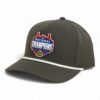 Florida Gators 2025 Basketball National Champions 3D Five Panel Classic Rope Hat- Olive/ White