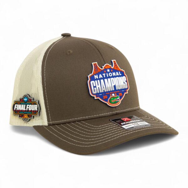 Florida Gators 2025 Final Four National Champions Snapback Trucker Hat- Chocolate Chip/ Birch