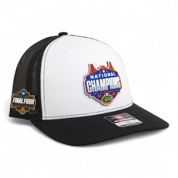 Florida Gators 2025 Final Four National Champions Snapback Trucker Hat- White/ Black