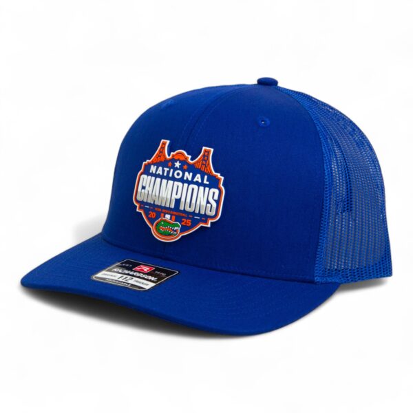 Florida Gators 2025 Basketball National Champions Snapback Trucker Hat- Royal