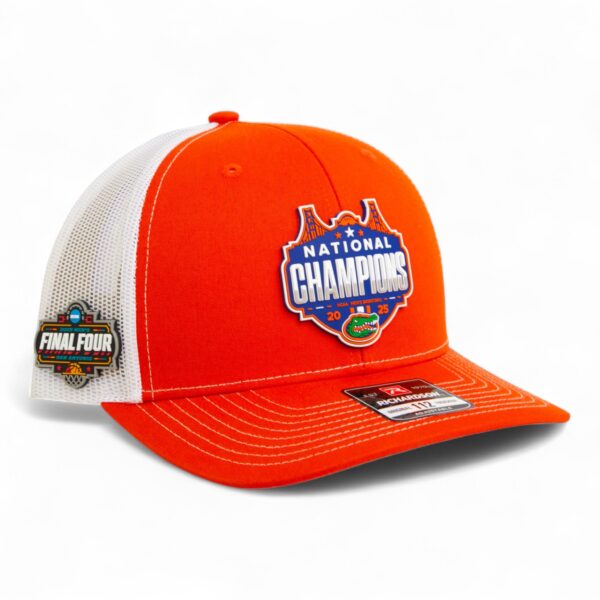 Florida Gators 2025 Final Four National Champions Snapback Trucker Hat- Orange/ White