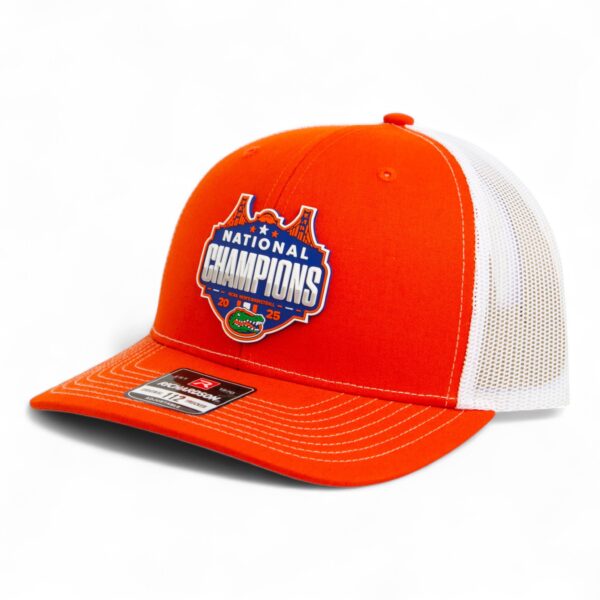Florida Gators 2025 Basketball National Champions Snapback Trucker Hat- Orange/ White