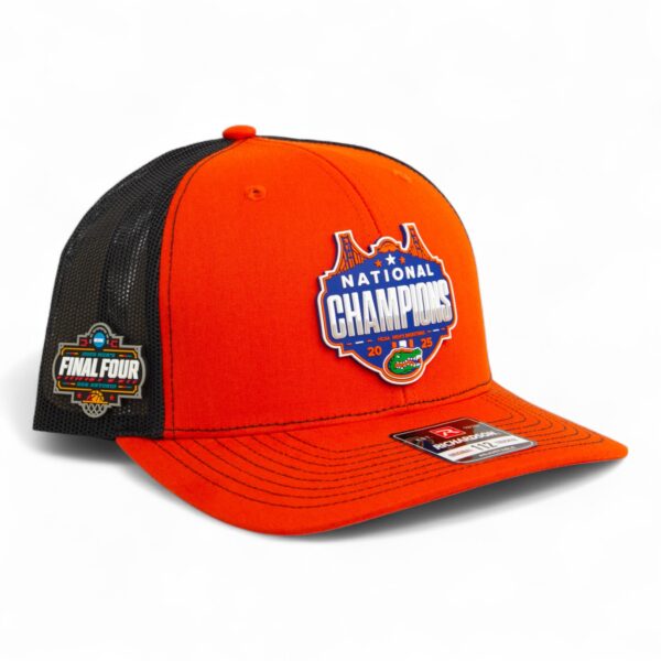 Florida Gators 2025 Final Four National Champions Snapback Trucker Hat- Orange/ Black