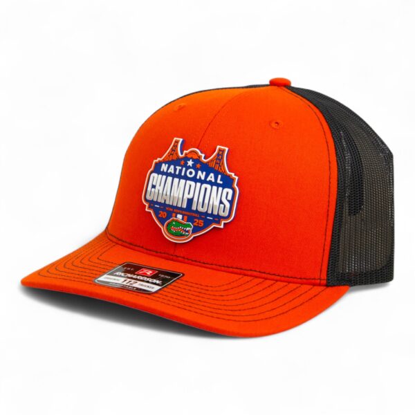 Florida Gators 2025 Basketball National Champions Snapback Trucker Hat- Orange/ Black