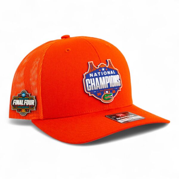 Florida Gators 2025 Final Four National Champions Snapback Trucker Hat- Orange