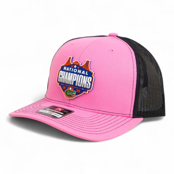 Florida Gators 2025 Basketball National Champions Snapback Trucker Hat- Pink/ Black
