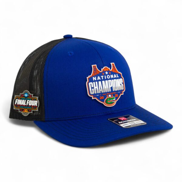 Florida Gators 2025 Final Four National Champions Snapback Trucker Hat- Royal/ Black
