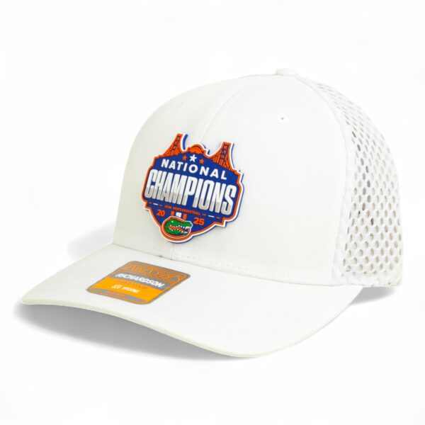 Florida Gators 2025 Basketball National Champions 3D Snapback Tilikum Trucker Hat- White