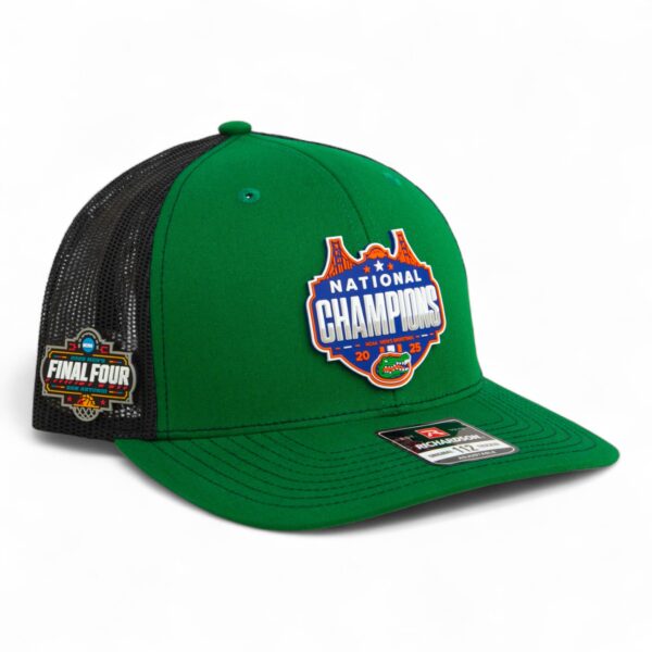 Florida Gators 2025 Final Four National Champions Snapback Trucker Hat- Green/ Black