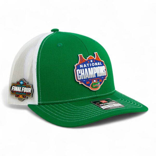 Florida Gators 2025 Final Four National Champions Snapback Trucker Hat- Green/ White