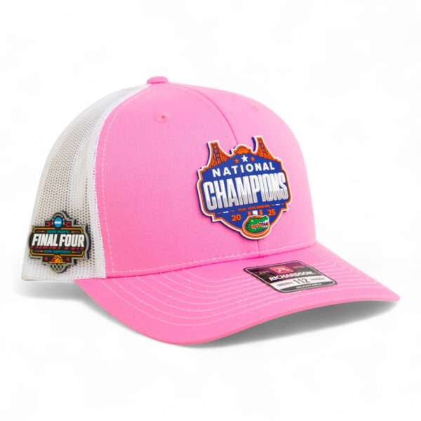 Florida Gators 2025 Final Four National Champions Snapback Trucker Hat- Pink/ White