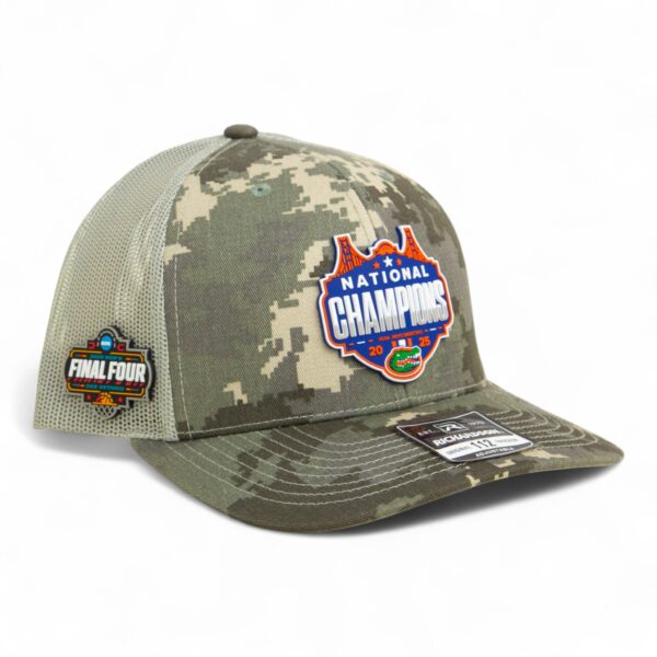 Florida Gators 2025 Final Four National Champions Snapback Trucker Hat- Military Digital Camo
