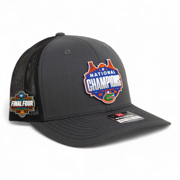 Florida Gators 2025 Final Four National Champions Snapback Trucker Hat- Charcoal/ Black