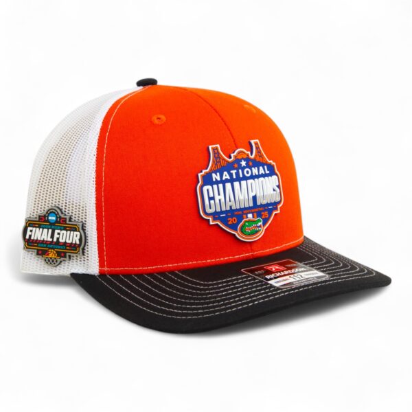 Florida Gators 2025 Final Four National Champions Snapback Trucker Hat- Orange/ White/ Black