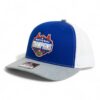 Florida Gators 2025 Basketball National Champions Snapback Trucker Hat- Royal/ White/ Heather Grey