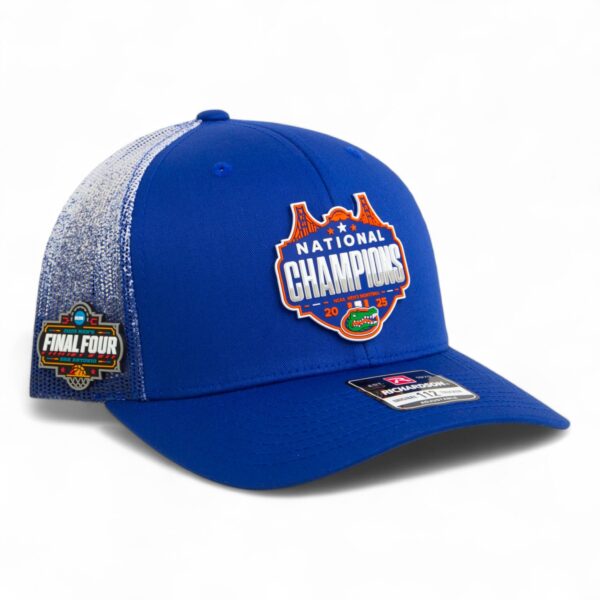 Florida Gators 2025 Final Four National Champions Snapback Trucker Hat- Royal Fade