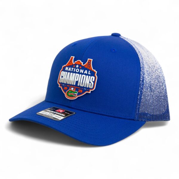 Florida Gators 2025 Basketball National Champions Snapback Trucker Hat- Royal Fade