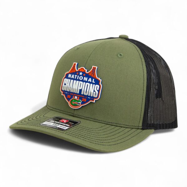 Florida Gators 2025 Basketball National Champions Snapback Trucker Hat- Loden/ Black