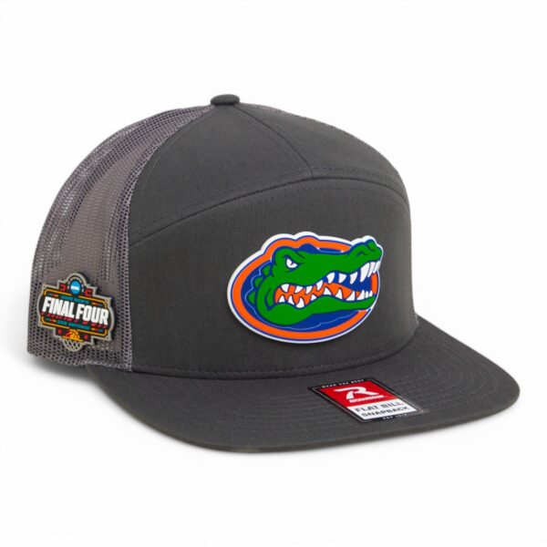 Florida Gators 2025 Final Four 3D Snapback Seven-Panel Flat Bill Trucker Hat- Charcoal