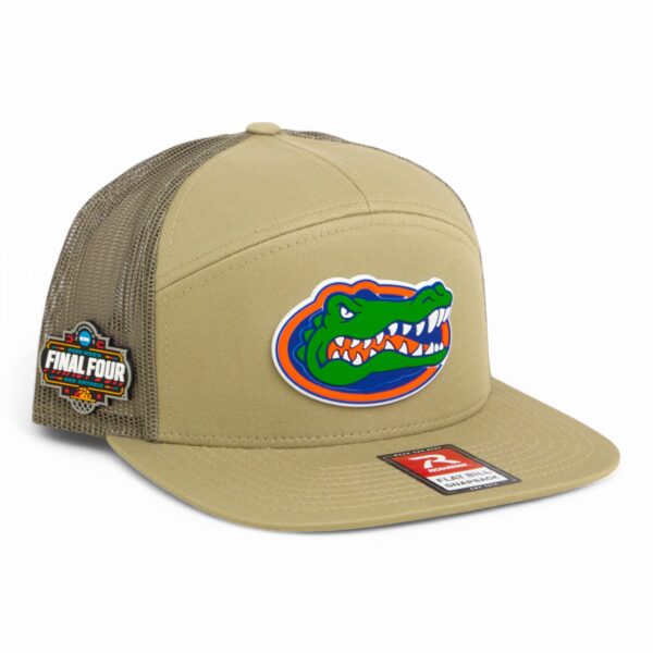 Florida Gators 2025 Final Four 3D Snapback Seven-Panel Flat Bill Trucker Hat- Pale Loden
