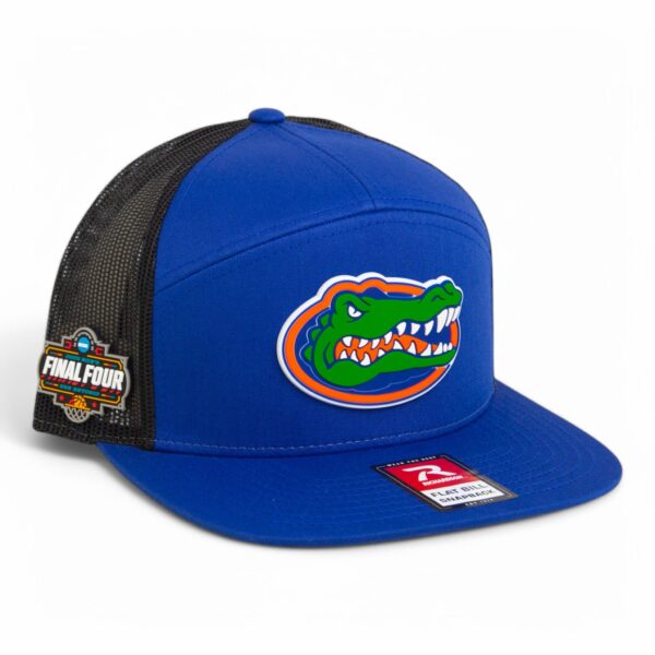 Florida Gators 2025 Final Four 3D Snapback Seven-Panel Flat Bill Trucker Hat- Royal/ Black