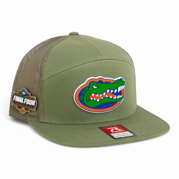 Florida Gators 2025 Final Four 3D Snapback Seven-Panel Flat Bill Trucker Hat- Loden