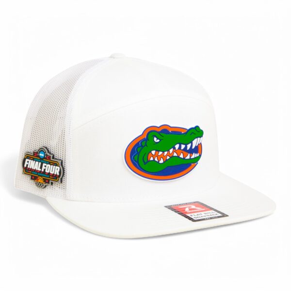 Florida Gators 2025 Final Four 3D Snapback Seven-Panel Flat Bill Trucker Hat- White