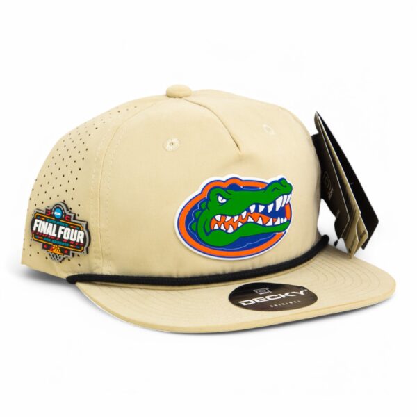Florida Gators 2025 Final Four 3D Perforated Rope Hat- Birch/ Black
